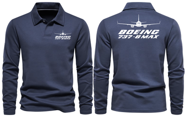 BOEING 737- 8 MAX LONG SLEEVE POLO
